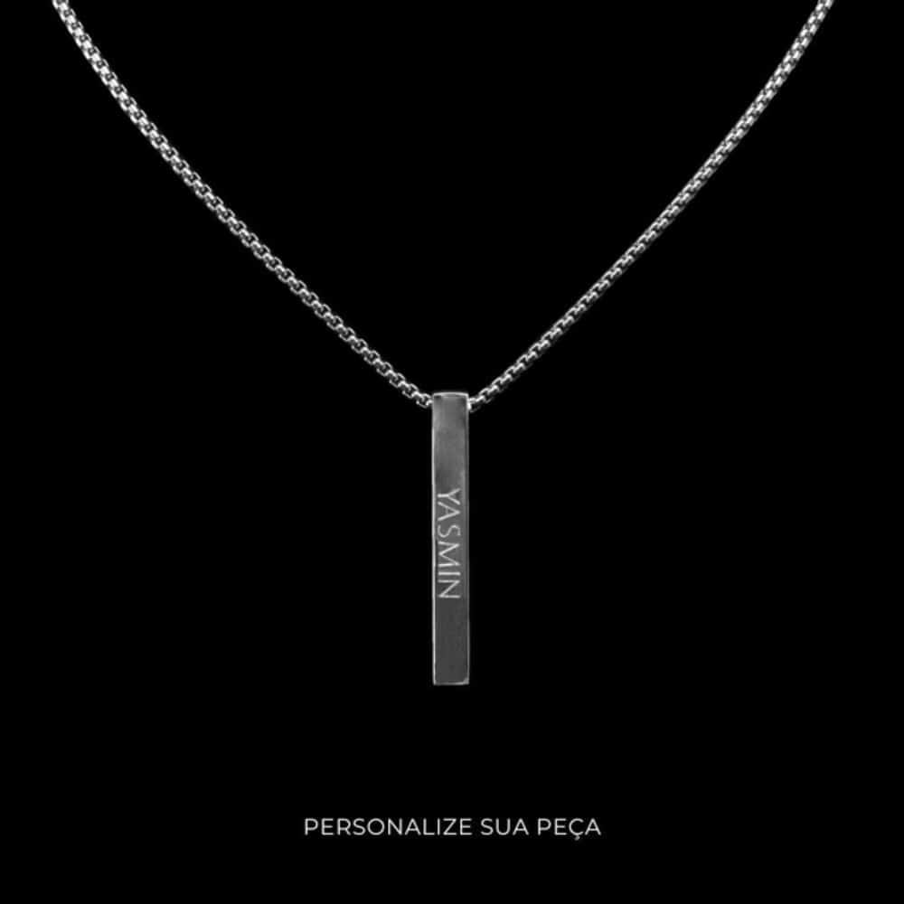 Colar Pitágoras De Aço Prata - Key Design