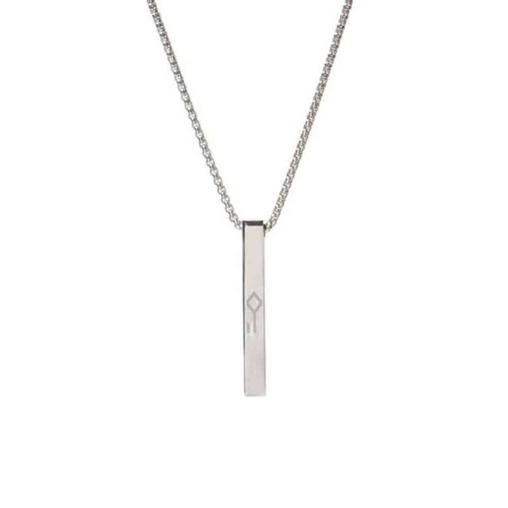 Colar Pitágoras De Aço Prata - Key Design