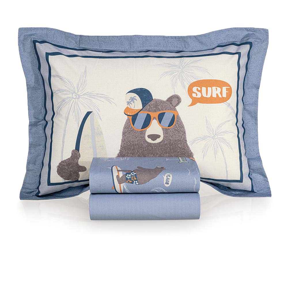 Jogo de Cama 3 peças Estampado Karsten 200 fios Solteiro 180x250