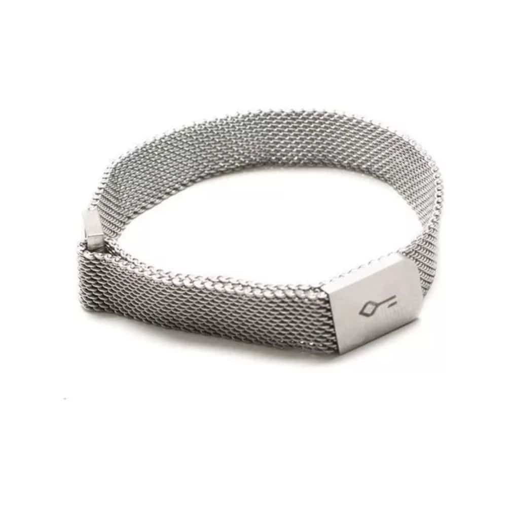 Pulseira Imã De Malha De Aço Silver Da Key Design