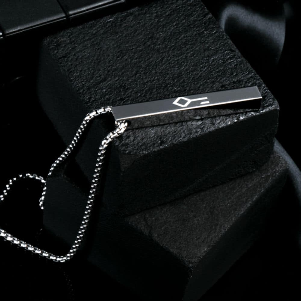 Colar Pitágoras De Aço Prata - Key Design