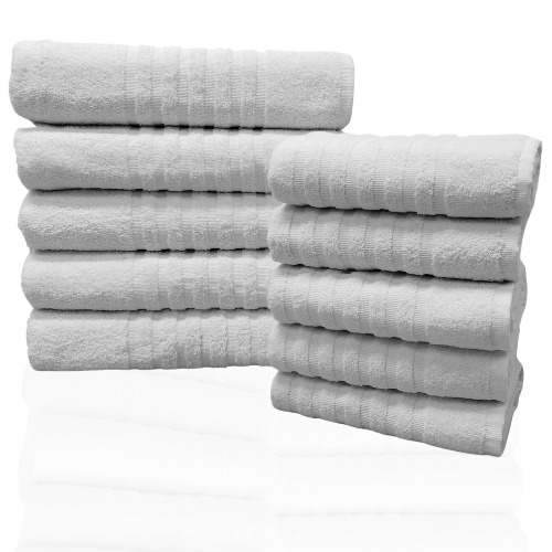 Kit 10 toalhas (5 Banho e 5 Rosto) Linha Profissional Hotel Normandia 450g/m2