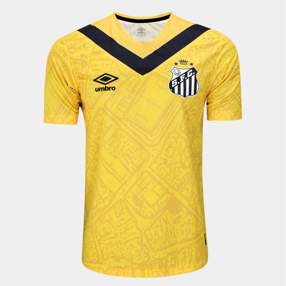 Camisa Jogador Umbro Santos 100% OFICIAL - cor: amarelo/preto