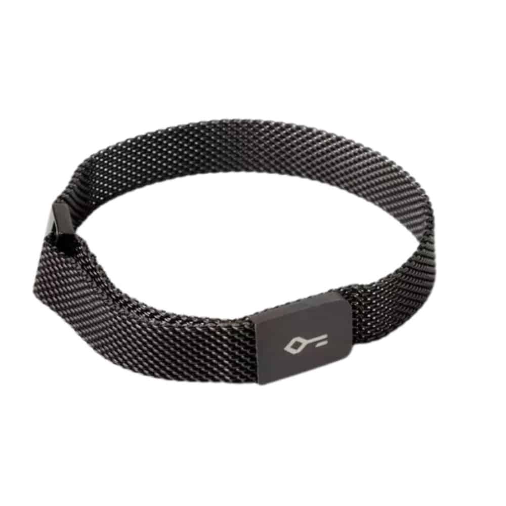 Pulseira Imã De Malha De Aço Preto Da Key Design