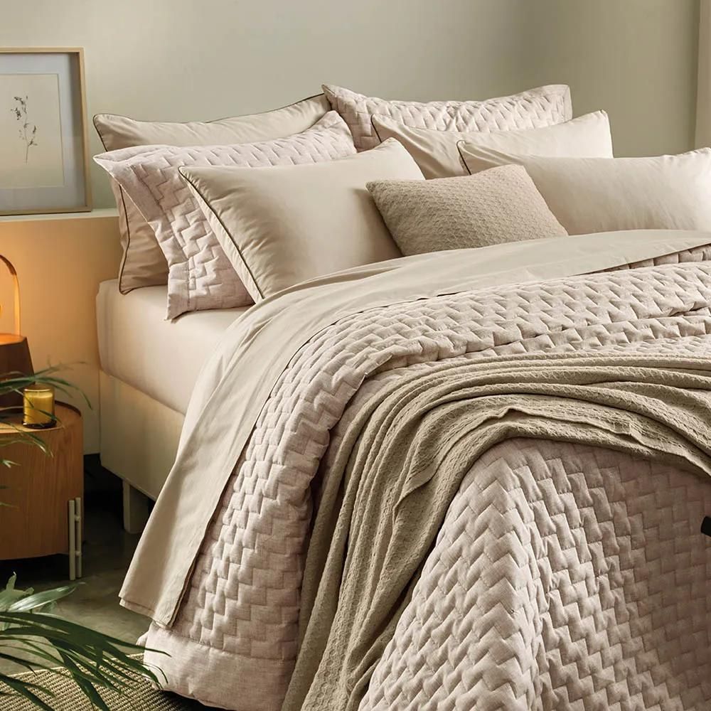 Jogo de Colcha Leblanc retangular 3 peças Queen 100% Poliester Karsten