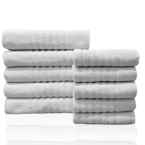 Kit 10 toalhas (5 Banho e 5 Rosto) Linha Profissional Hotel Normandia 450g/m2