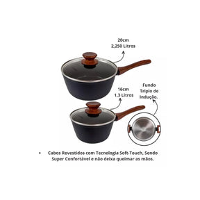 Conjunto de Panelas de Indução Mimo Style Cook 10 peças