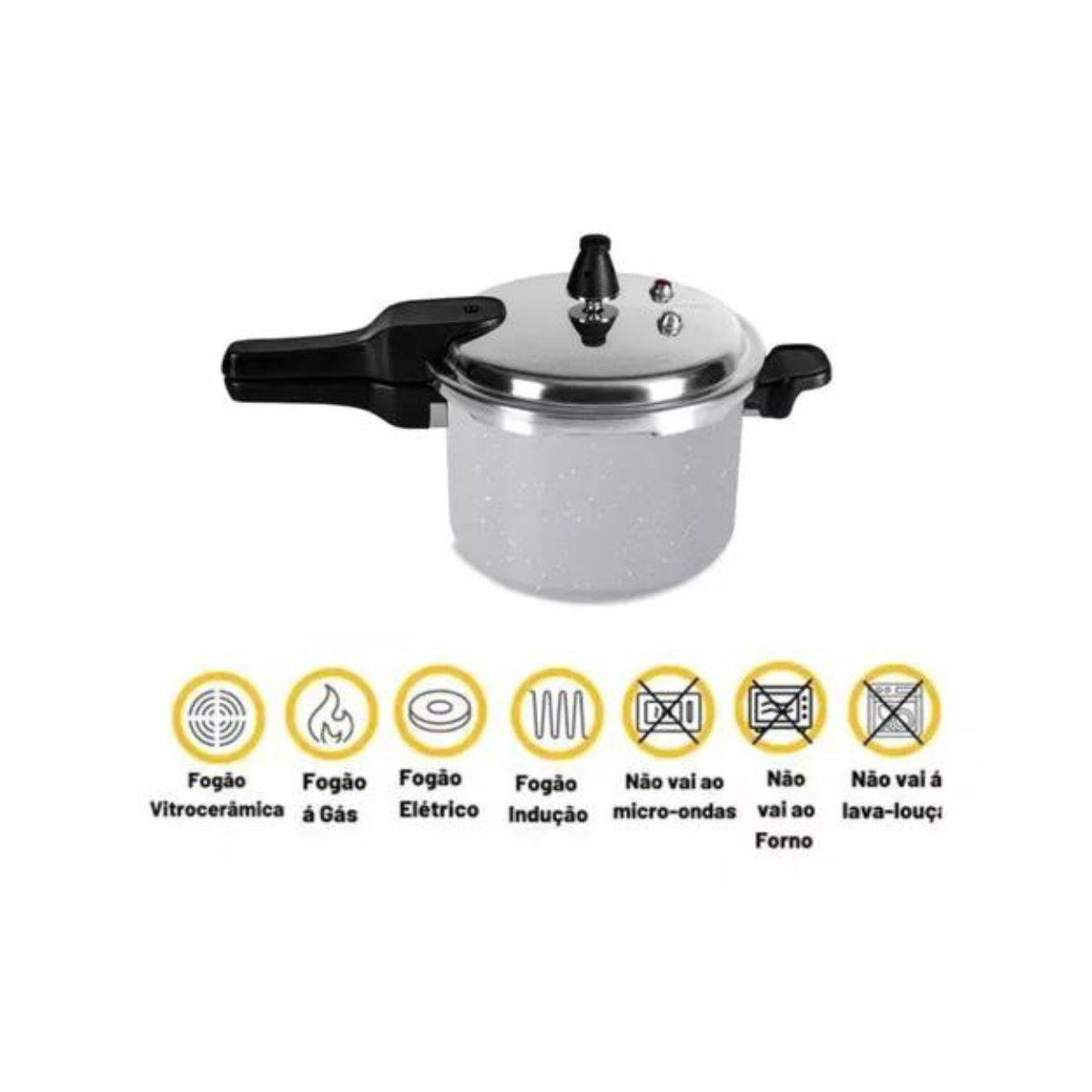 Panela de Pressão Ceramic Life Super com indução 4,2l Brinox
