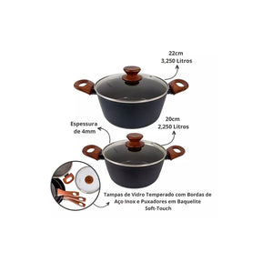 Conjunto de Panelas de Indução Mimo Style Cook 10 peças