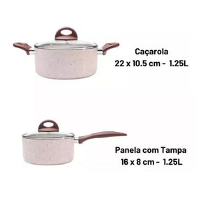 Conjunto de Panelas Brinox Ceramic Life Smart Plus - 4 peças
