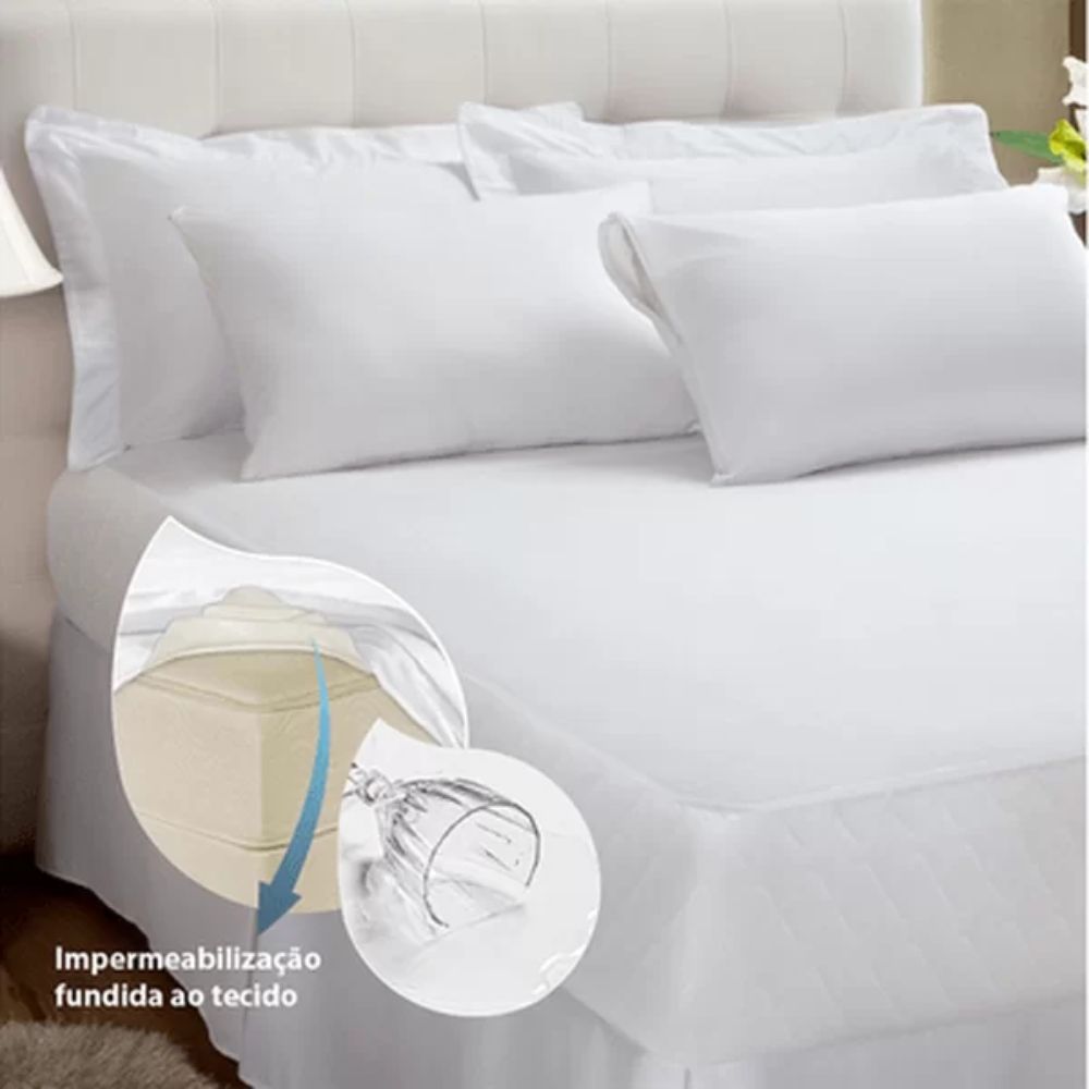 Protetor Colchão King Impermeável Malha 100% algodão Kacyumara