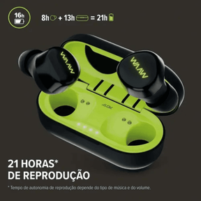 Fone De Ouvido Bluetooth Waaw By Alok Mob 100Eb Microfone