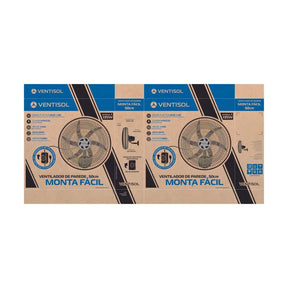 Ventilador de Parede Oscilante Monta Fácil Ventisol 50cm 6 pas cor: preto