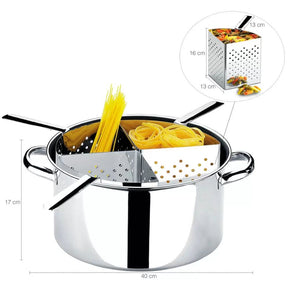 Espagueteira Macarrão de Inox 4 Divisões Linha Savoy Brinox