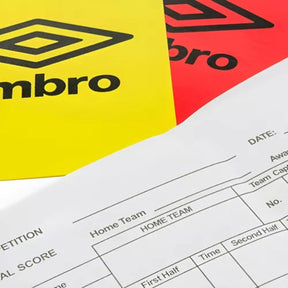 Cartão de Arbitro Umbro Oficial kit-vermelho e amarelo