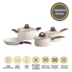 Conjunto de Panelas Brinox Ceramic Life Smart Plus - 4 peças