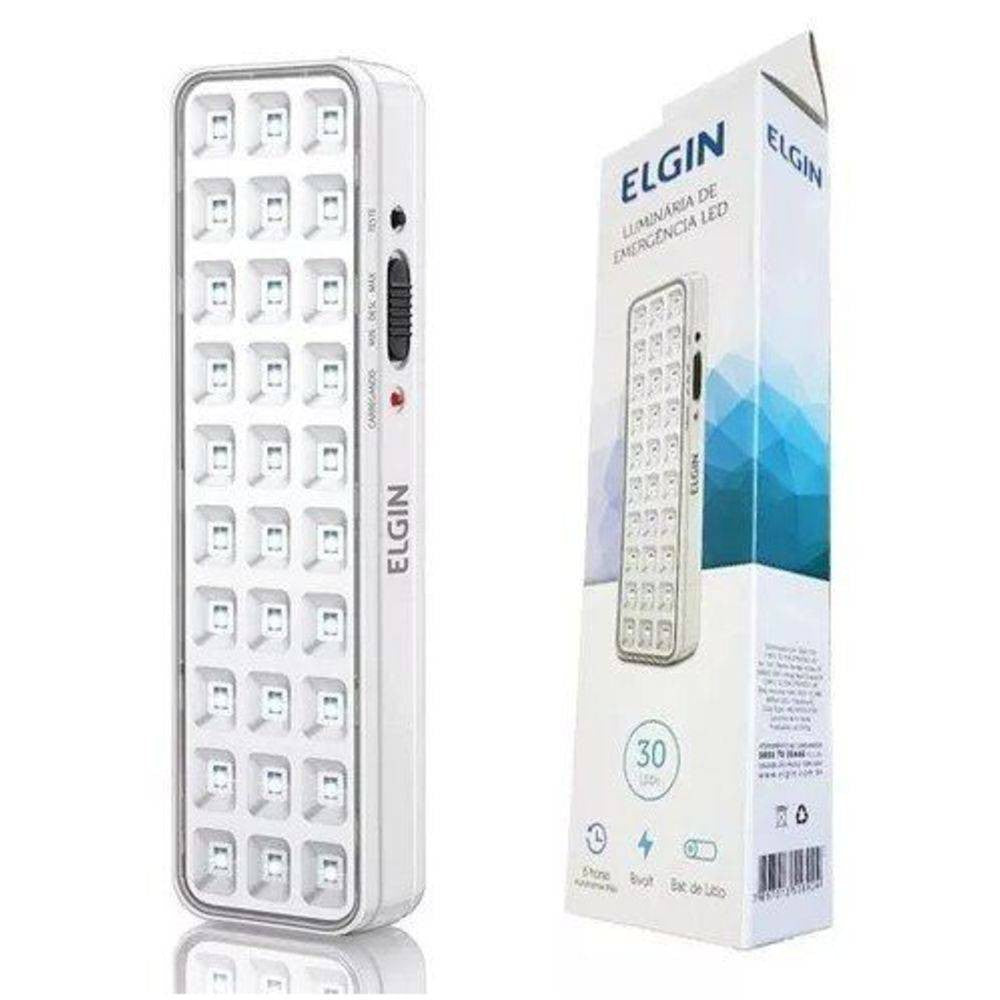 Kit Com 100 Luminárias De Emergência Elgin 30 Leds