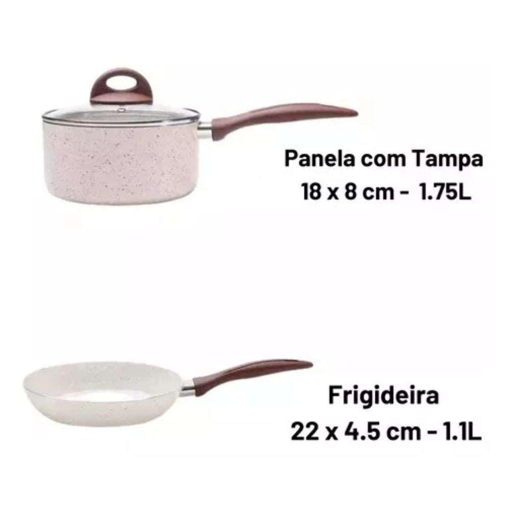 Conjunto de Panelas Brinox Ceramic Life Smart Plus - 4 peças