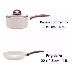 Conjunto de Panelas Brinox Ceramic Life Smart Plus - 4 peças