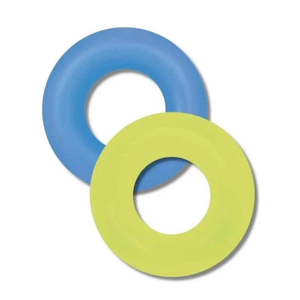 Kit Com 2 Unidades Boia Inflável Redonda Neon 90 Cm (1 azul e 1 amarela)
