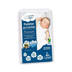 Protetor de Colchão Berço Premium Lynel Malha 100% algodão 70x1.15x15