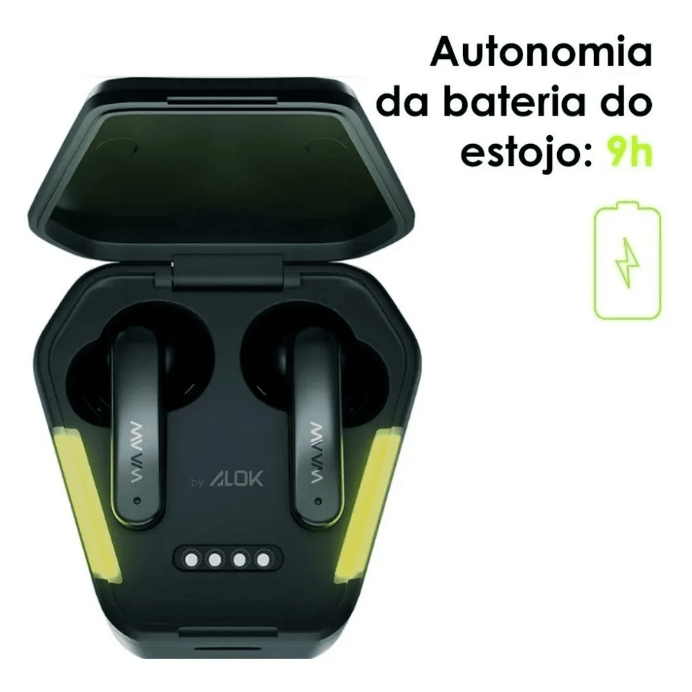Fone De Ouvido Bluetooth 5.0 Waaw By Alok Energy 100egb