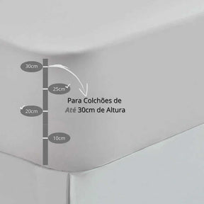 Protetor Colchão Solteiro Impermeável Malha em algodão Kacyumara